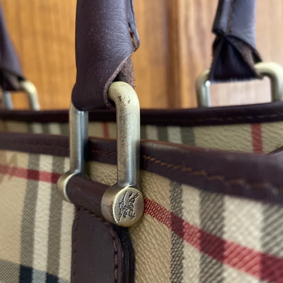 authentic burberry haymarket tote / shoulder bag - Picture 13 of 16